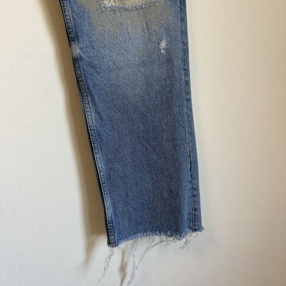 We The Free Vixen Cigarette Straight High Waisted Light Blue Distressed Jeans 30 - Picture 3 of 11